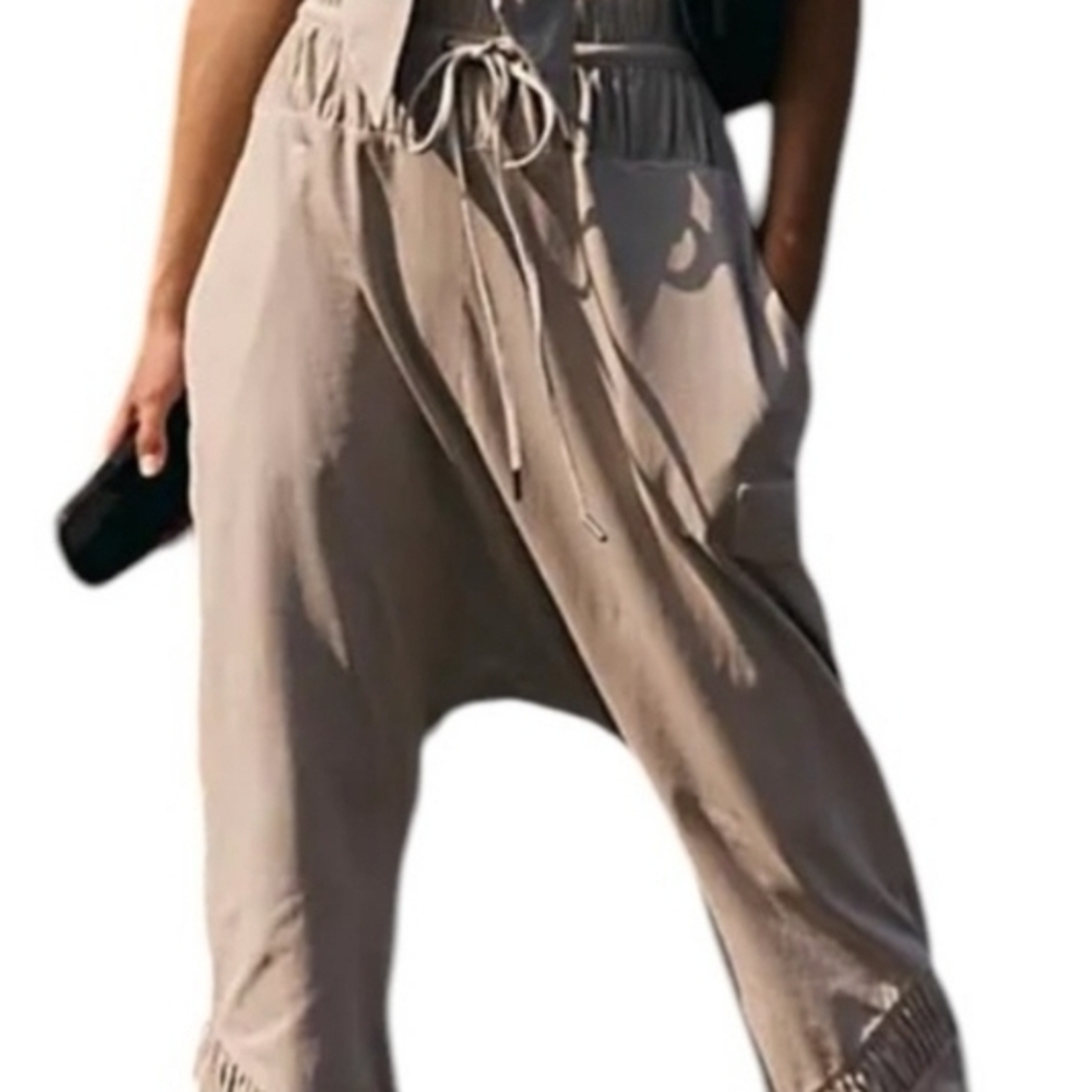 FP Movement By Free People Swish Set Harem Pants & Bandeau Top - Sz Large! - Picture 2 of 16